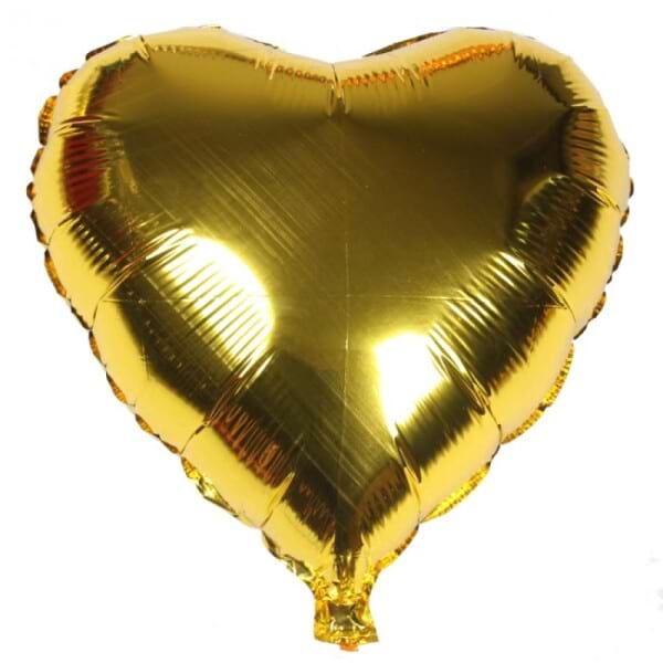 Gold Heart Foil Balloon
